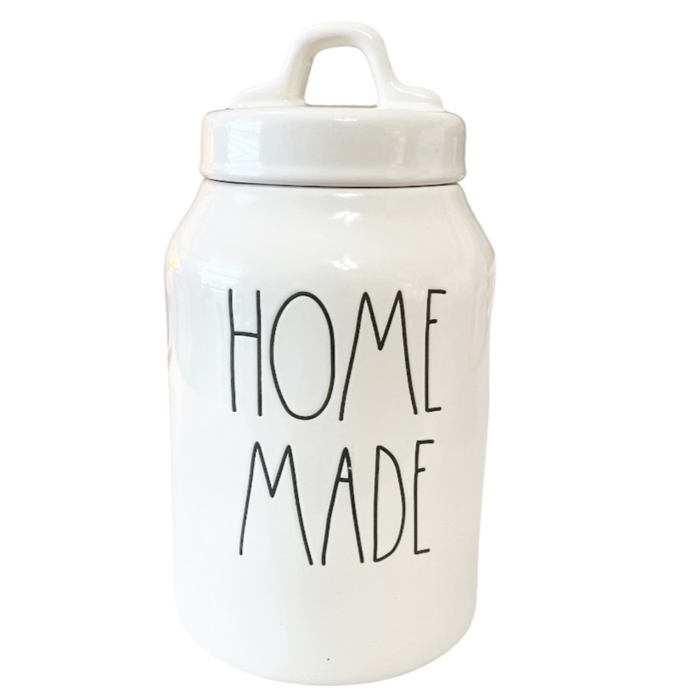 Rae Dunn HTF HOME MADE Canister w/Lid and Loop Handle
